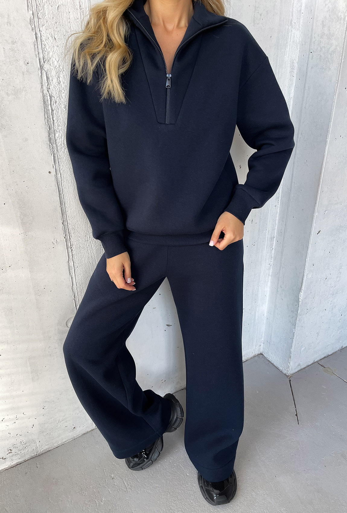 Синий костюм футер со стойкой — 647494. Maritel. Изображенние 4 Синий костюм футер со стойкой — 647494. Maritel. Изображенние 4