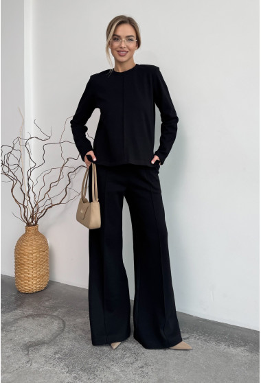 Черный костюм лакоста с начесом. Maritel. Изображенние 6 Черный костюм лакоста с начесом. Maritel. Изображенние 6