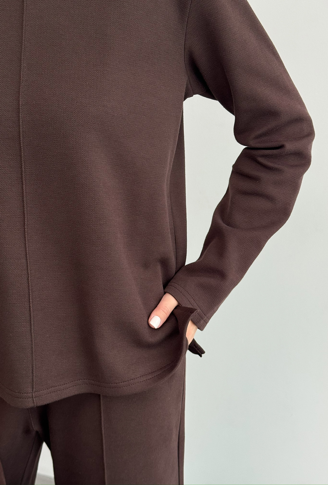 Шоколадний костюм лакоста з начосом —  389636. Maritel. Зображення 5