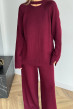 Бордовий в'язаний костюм — 380259. Maritel. Зображення 3 Бордовий в'язаний костюм — 380259. Maritel. Зображення 3