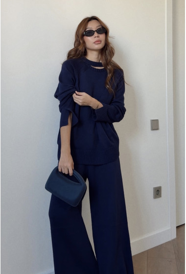 Синій в'язаний костюм. Maritel. Зображення 5 Синій в'язаний костюм. Maritel. Зображення 5