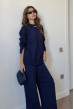 Синій в'язаний костюм — 120610. Maritel. Зображення 1 Синій в'язаний костюм — 120610. Maritel. Зображення 1