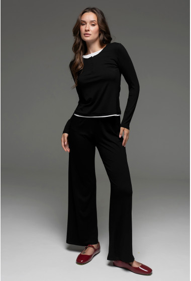 Чорний віскозний костюм. Maritel. Зображення 7