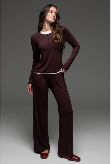 Шоколадний віскозний костюм. Maritel. Зображення 8