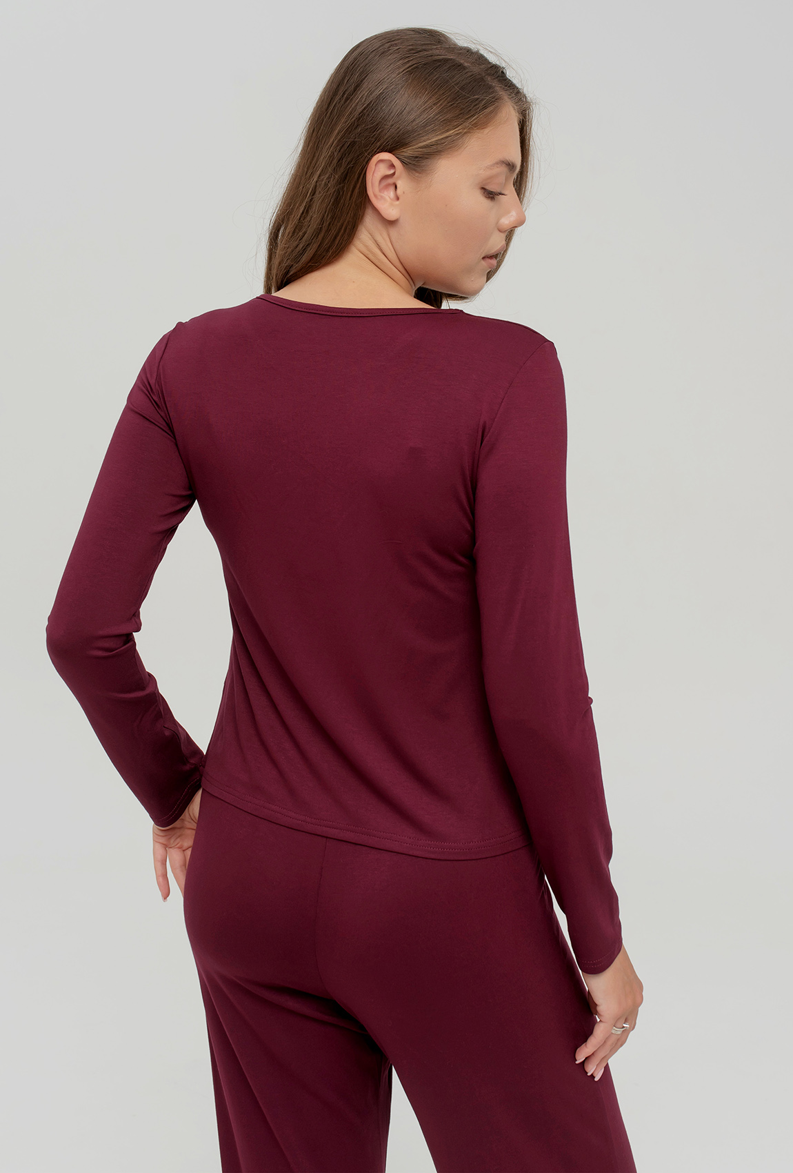 Вишневый вискозный костюм —  809470. Maritel. Изображенние 4