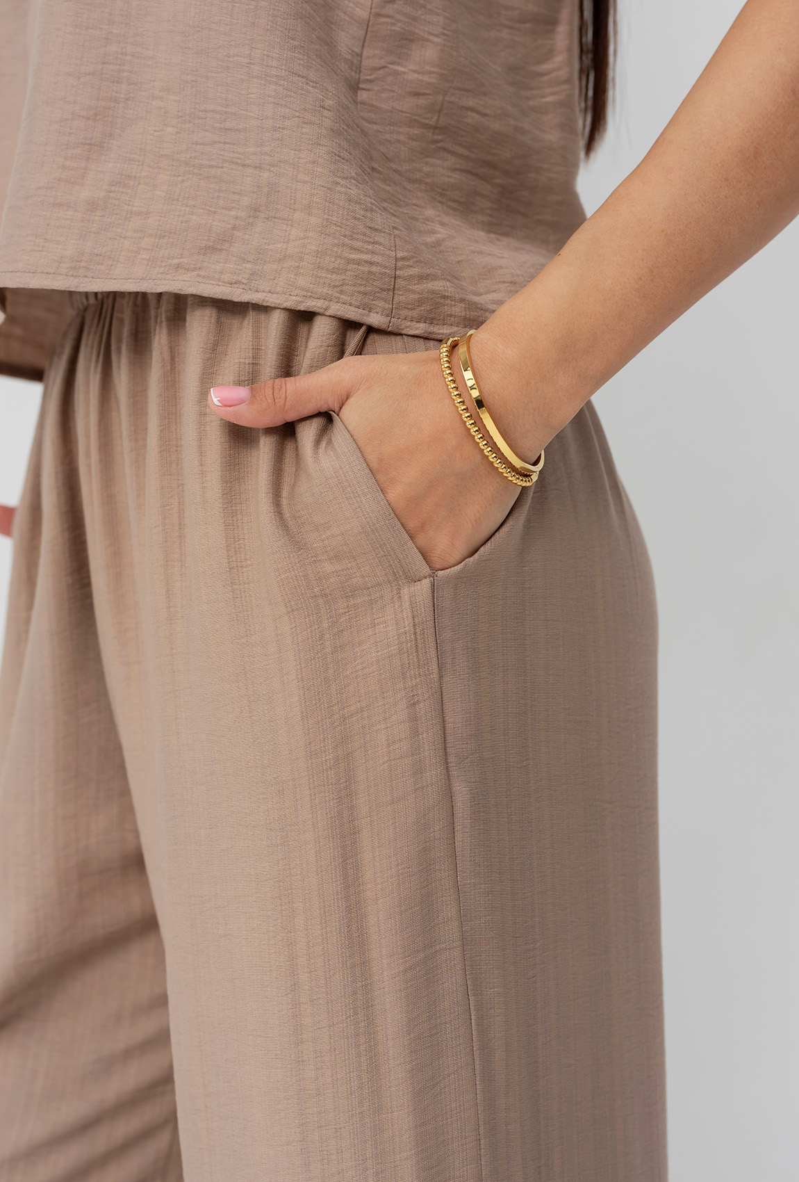 Бежевый костюм кимоно тройка —  517495. Maritel. Изображенние 9