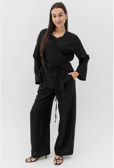 Черный костюм кимоно тройка. Maritel. Изображенние 11