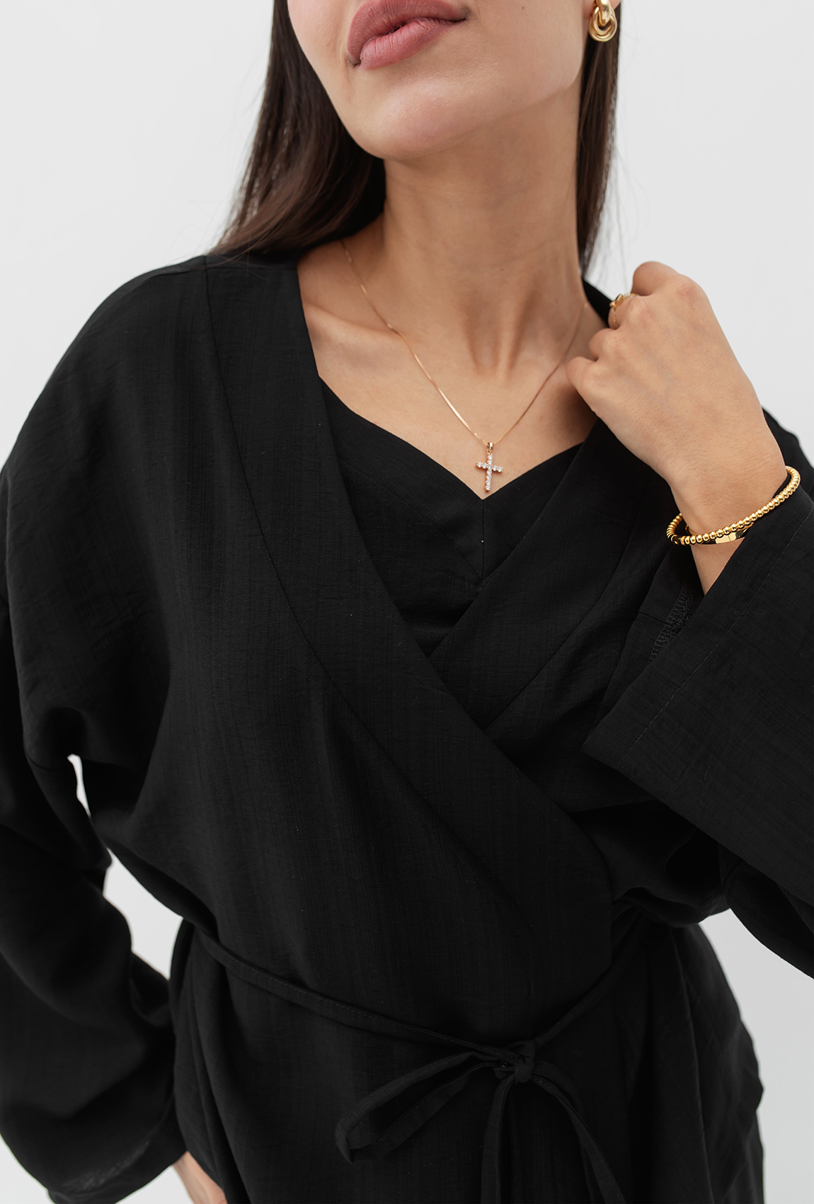 Черный костюм кимоно тройка —  580120. Maritel. Изображенние 3