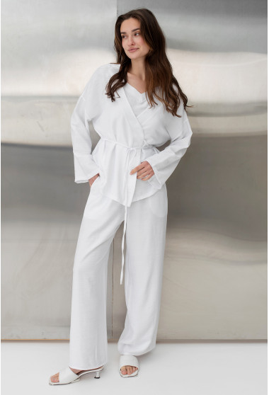 Молочный костюм кимоно тройка. Maritel. Изображенние 8
