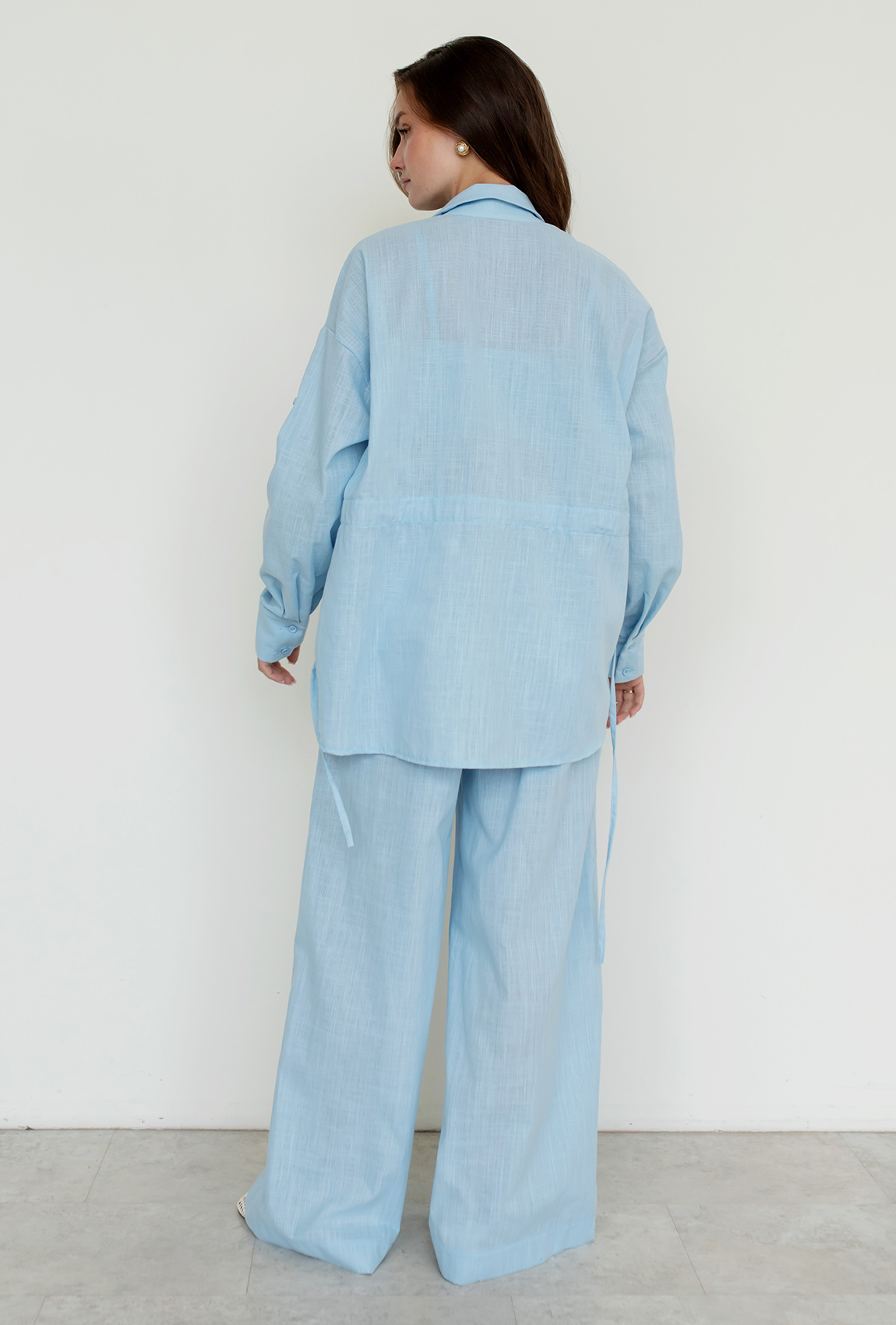 Блакитний лляний костюм  —  812851. Maritel. Зображення 2