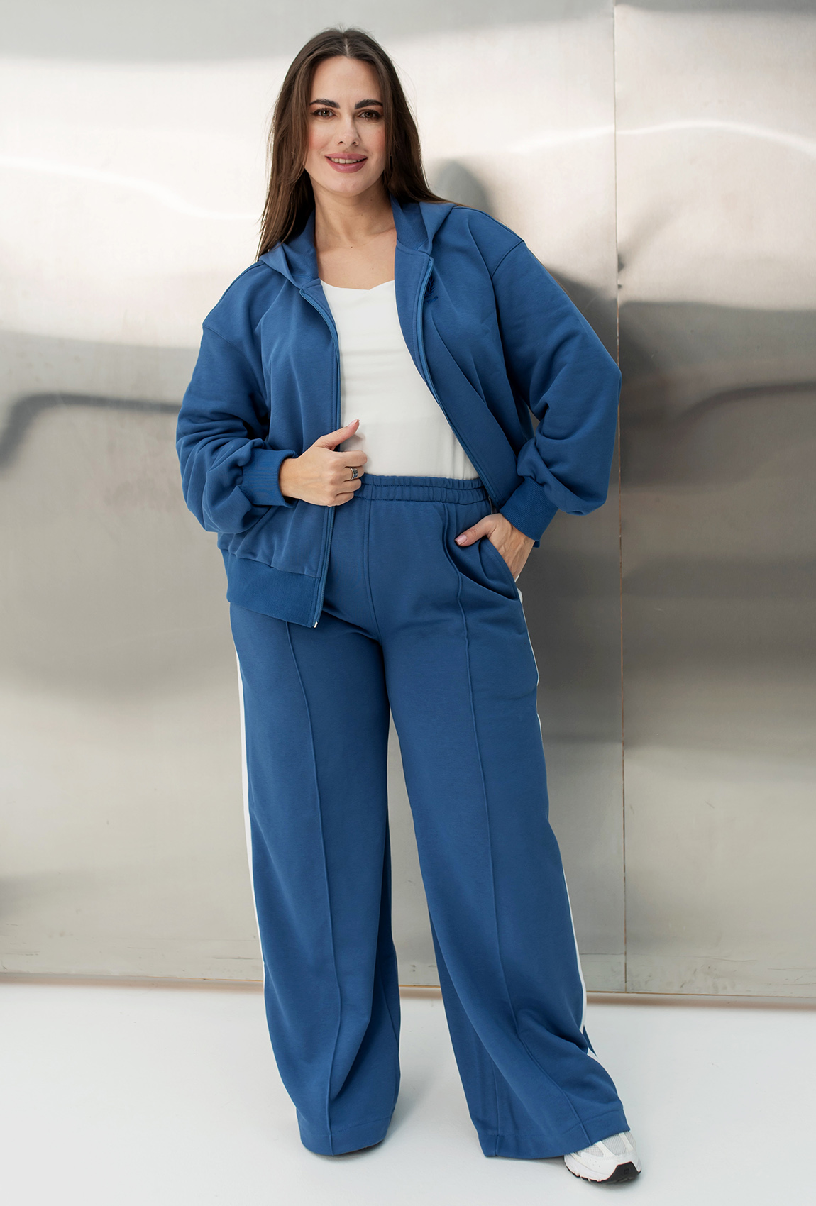 Костюм петля з лампасами колір джинс — 184741. Maritel Костюм петля з лампасами колір джинс — 184741. Maritel