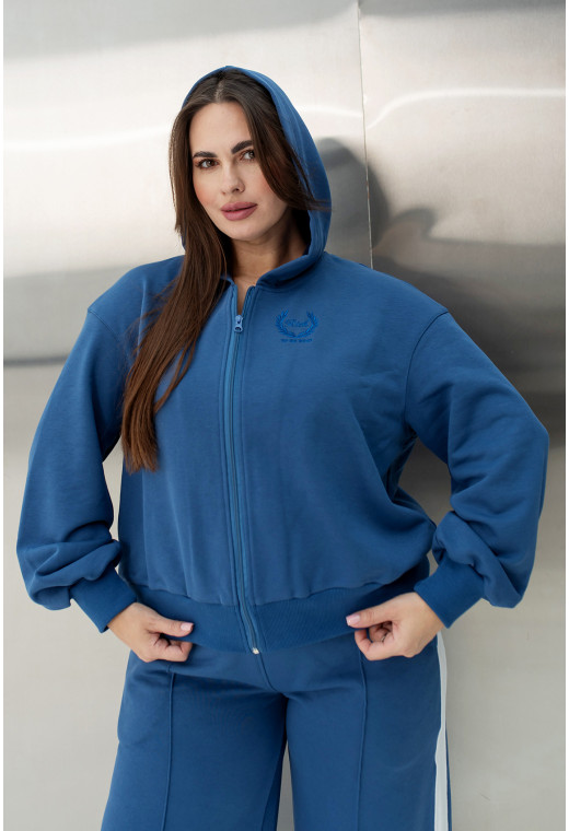 Костюм петля з лампасами колір джинс — 184741. Maritel. Зображення 3 Костюм петля з лампасами колір джинс — 184741. Maritel. Зображення 3