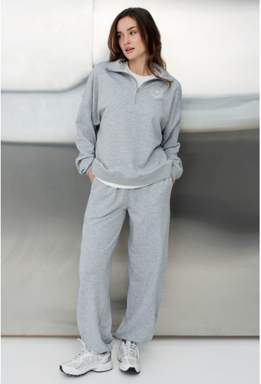 Сірий костюм петля з вишивкою. Maritel. Зображення 12