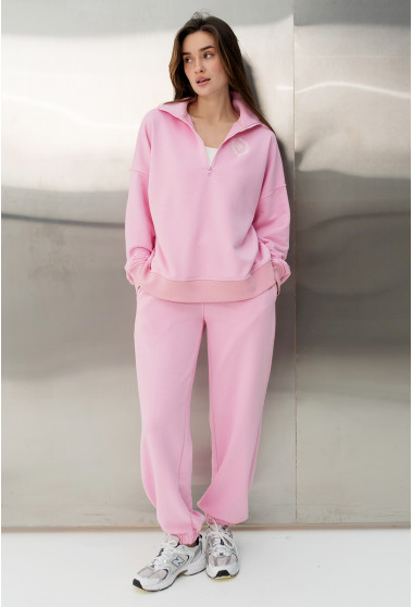 Розовый костюм петля с вышивкой. Maritel. Изображенние 11