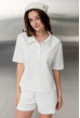 Молочний костюм поло з шортами. Maritel. Зображення 2 Молочний костюм поло з шортами. Maritel. Зображення 2