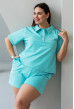 Костюм поло с шортами цвет тиффани. Maritel. Изображенние 1 Костюм поло с шортами цвет тиффани. Maritel. Изображенние 1