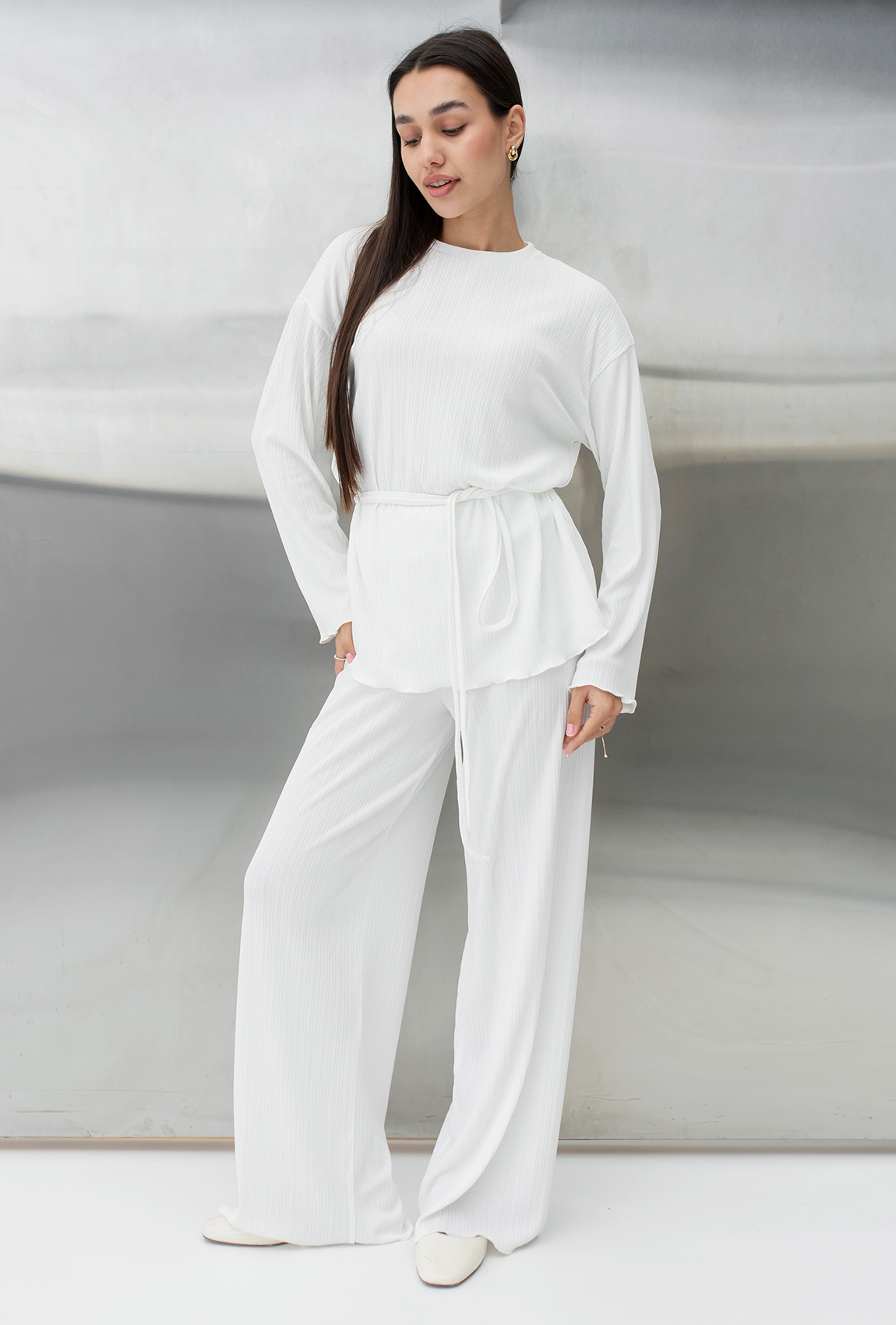 Молочный трикотажный костюм —  286451. Maritel