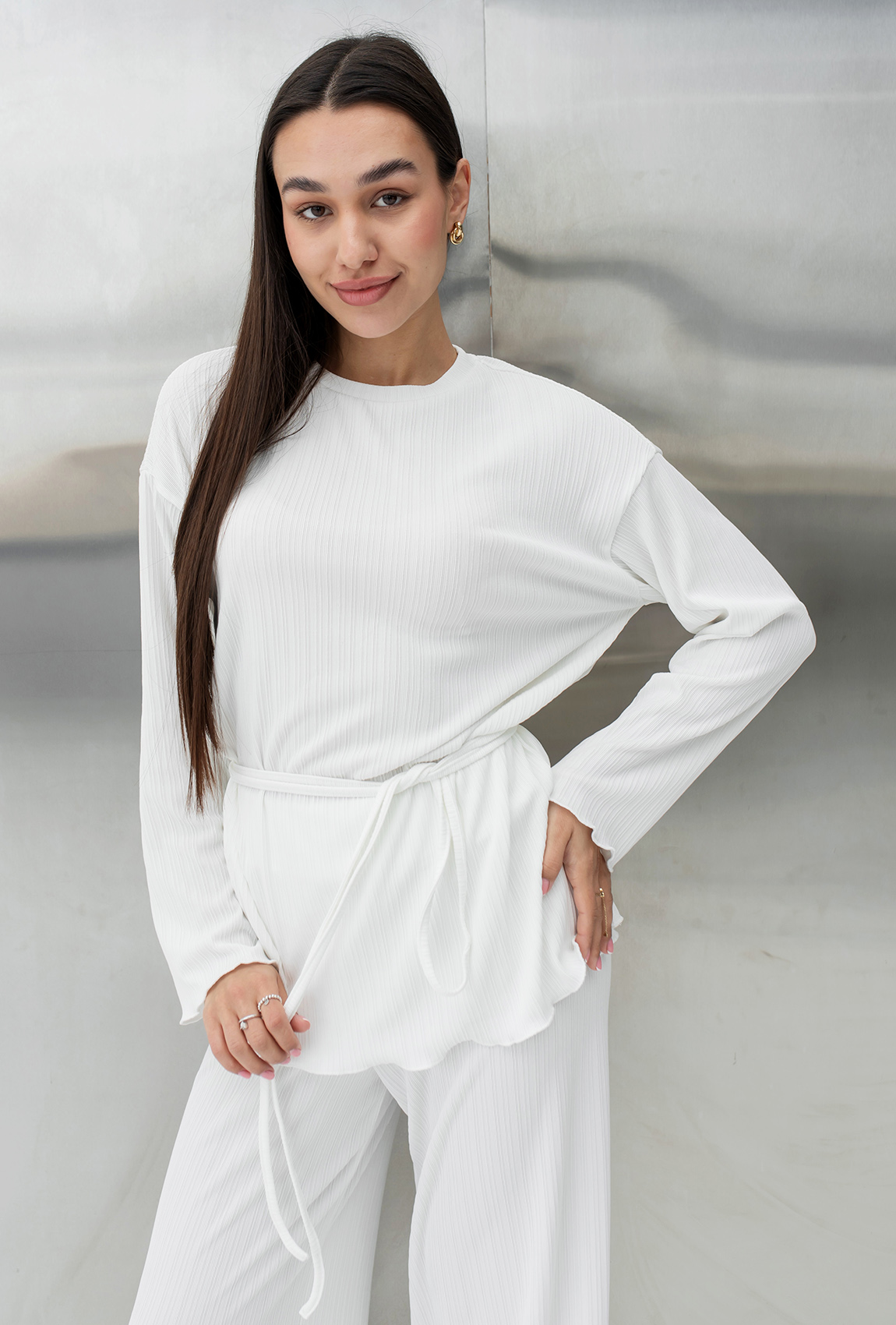 Молочный трикотажный костюм —  286451. Maritel. Изображенние 3