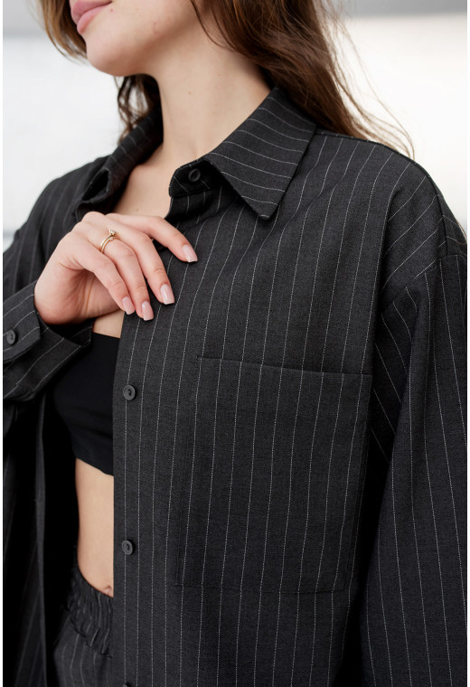 Графітовий костюм в смужку — 721159. Maritel. Зображення 4 Графітовий костюм в смужку — 721159. Maritel. Зображення 4