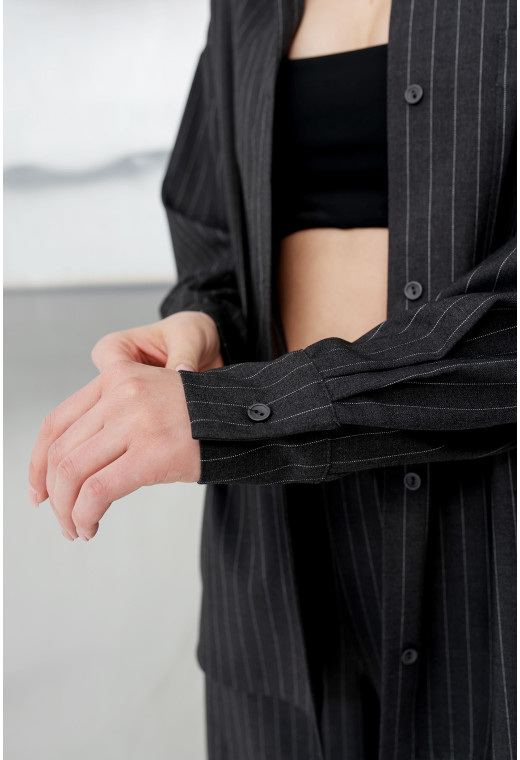 Графітовий костюм в смужку — 721159. Maritel. Зображення 5 Графітовий костюм в смужку — 721159. Maritel. Зображення 5