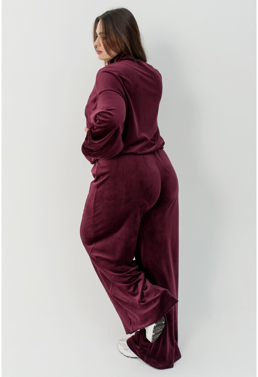 Бордовый велюровый костюм — 622436. Maritel. Изображенние 1 Бордовый велюровый костюм — 622436. Maritel. Изображенние 1