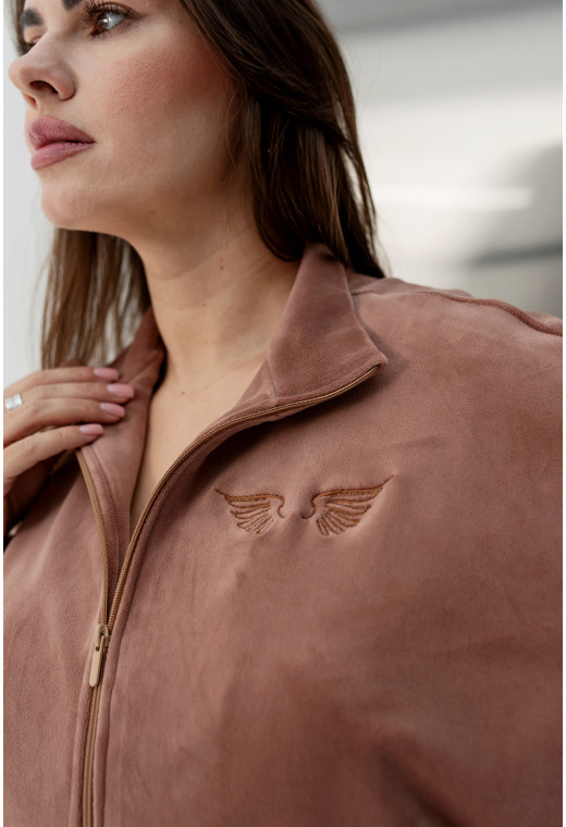 Шоколадный велюровый костюм — 384689. Maritel. Изображенние 4 Шоколадный велюровый костюм — 384689. Maritel. Изображенние 4