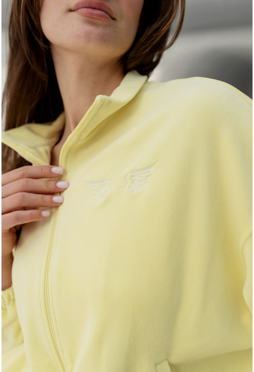 Лимонный велюровый костюм — 543326. Maritel. Изображенние 4 Лимонный велюровый костюм — 543326. Maritel. Изображенние 4