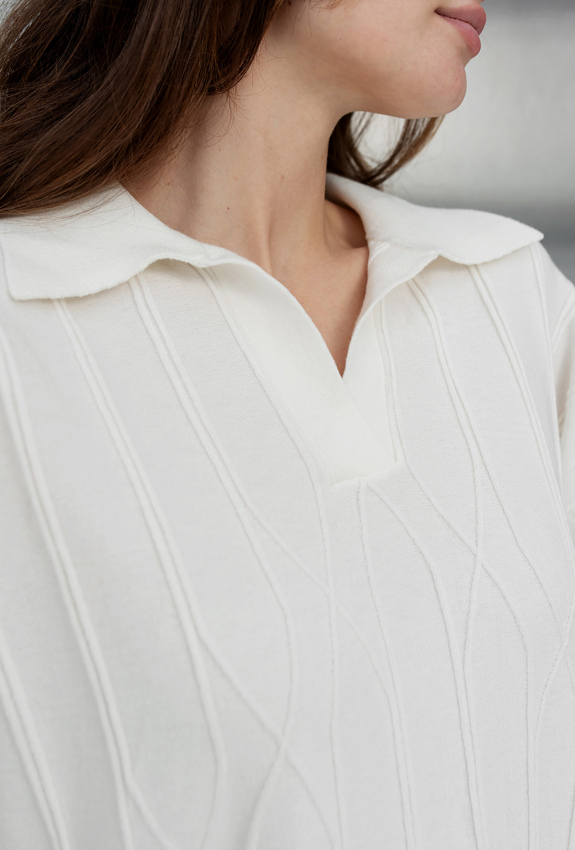 Молочний в'язаний костюм —  856306. Maritel. Зображення 4