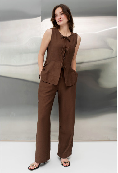 Шоколадний костюм з баскою. Maritel. Зображення 11