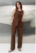 Шоколадний костюм з баскою — 661099. Maritel Шоколадний костюм з баскою — 661099. Maritel