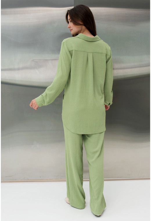 Оливковый костюм жатка — 963048. Maritel. Изображенние 2 Оливковый костюм жатка — 963048. Maritel. Изображенние 2