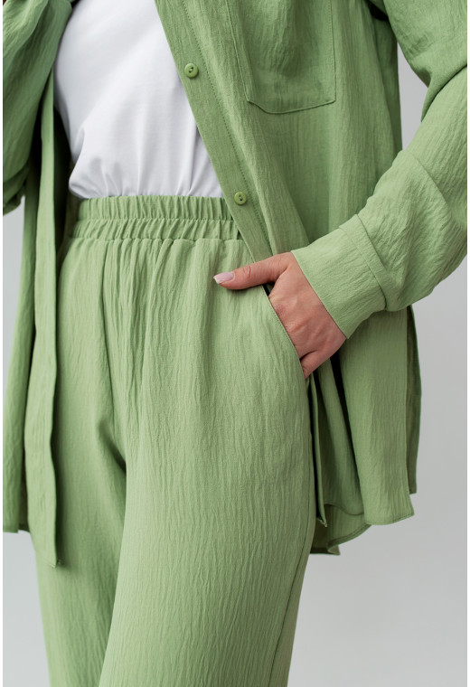 Оливковый костюм жатка — 963048. Maritel. Изображенние 6 Оливковый костюм жатка — 963048. Maritel. Изображенние 6