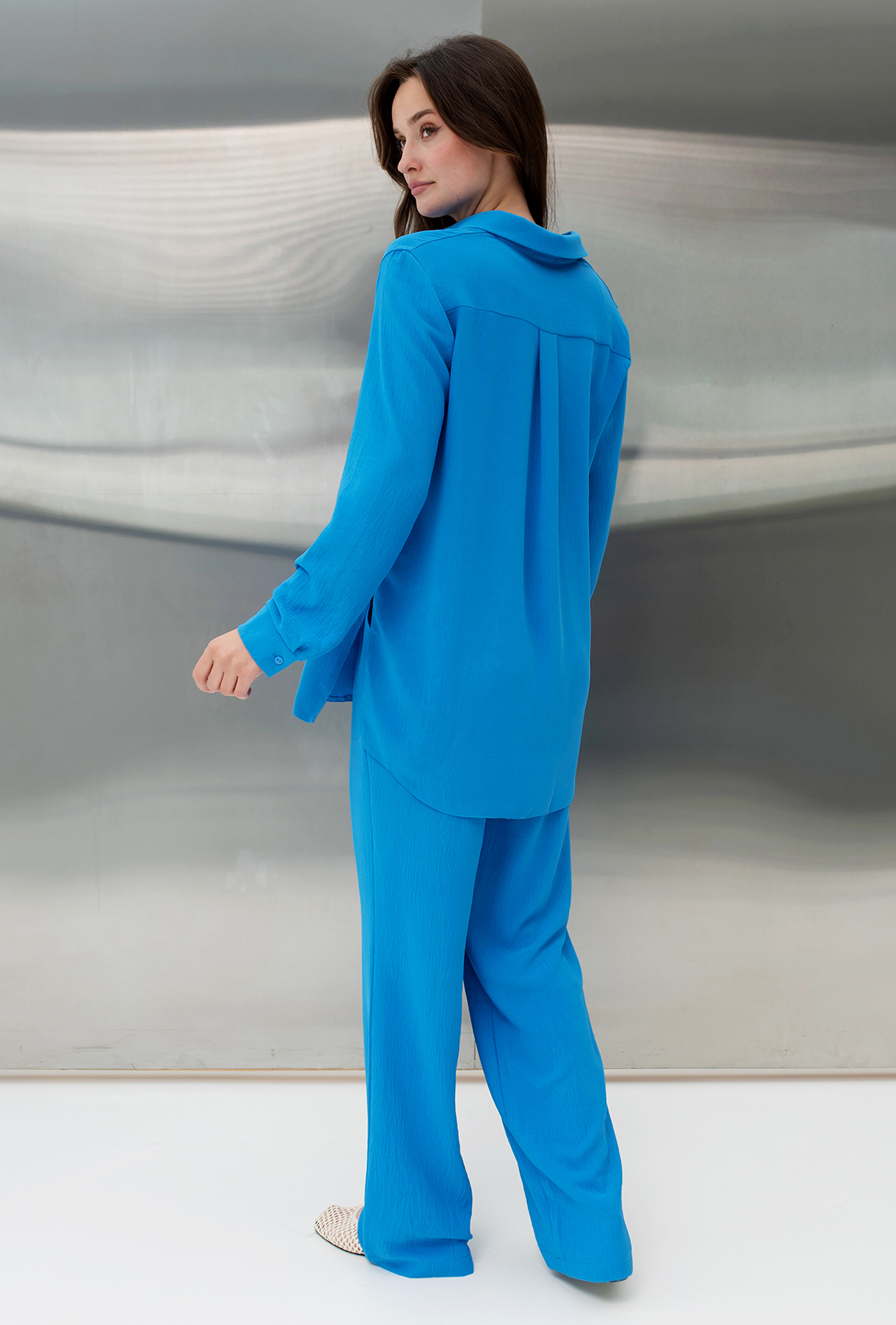 Синьо-блакитний костюм жатка —  852510. Maritel. Зображення 2