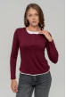 Вишневый вискозный лонгслив с пуговицами. Maritel Вишневый вискозный лонгслив с пуговицами. Maritel
