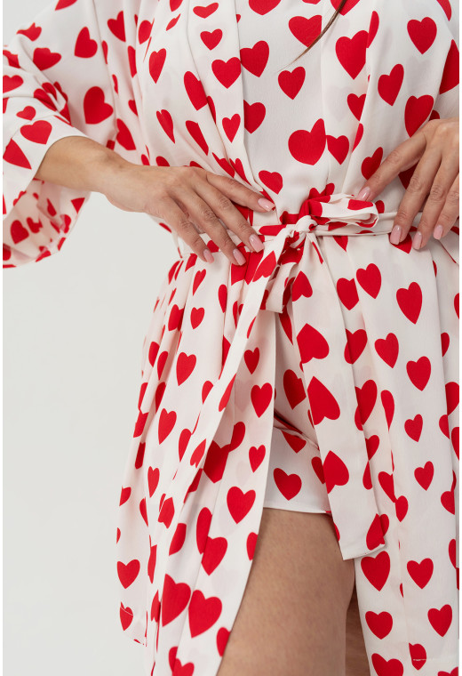 Белый халат в красное сердце. Maritel. Изображенние 2 Белый халат в красное сердце. Maritel. Изображенние 2