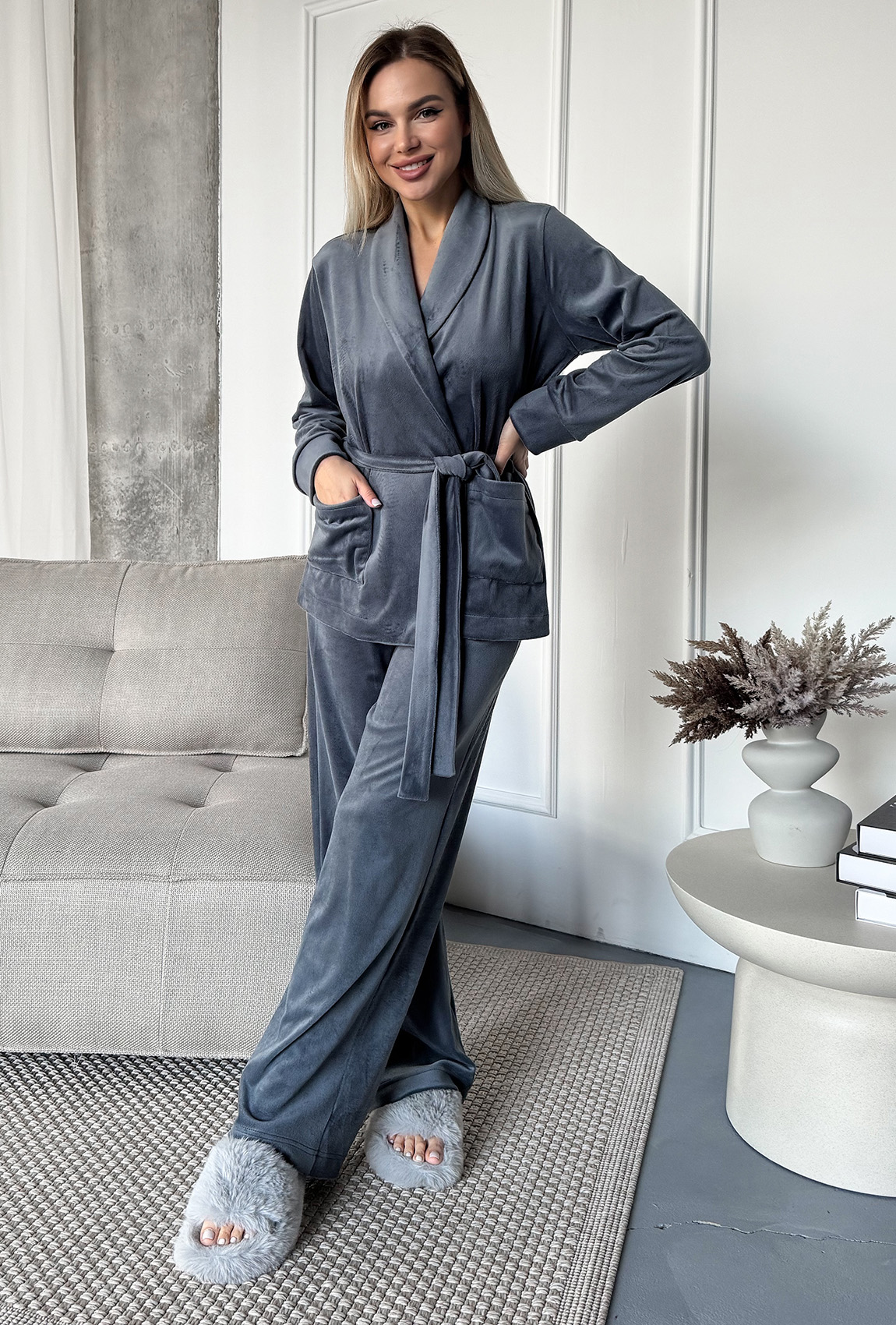 Костюм шаль сірий. Maritel