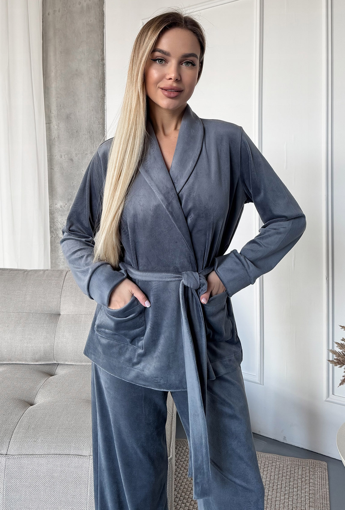 Костюм шаль сірий. Maritel. Зображення 3