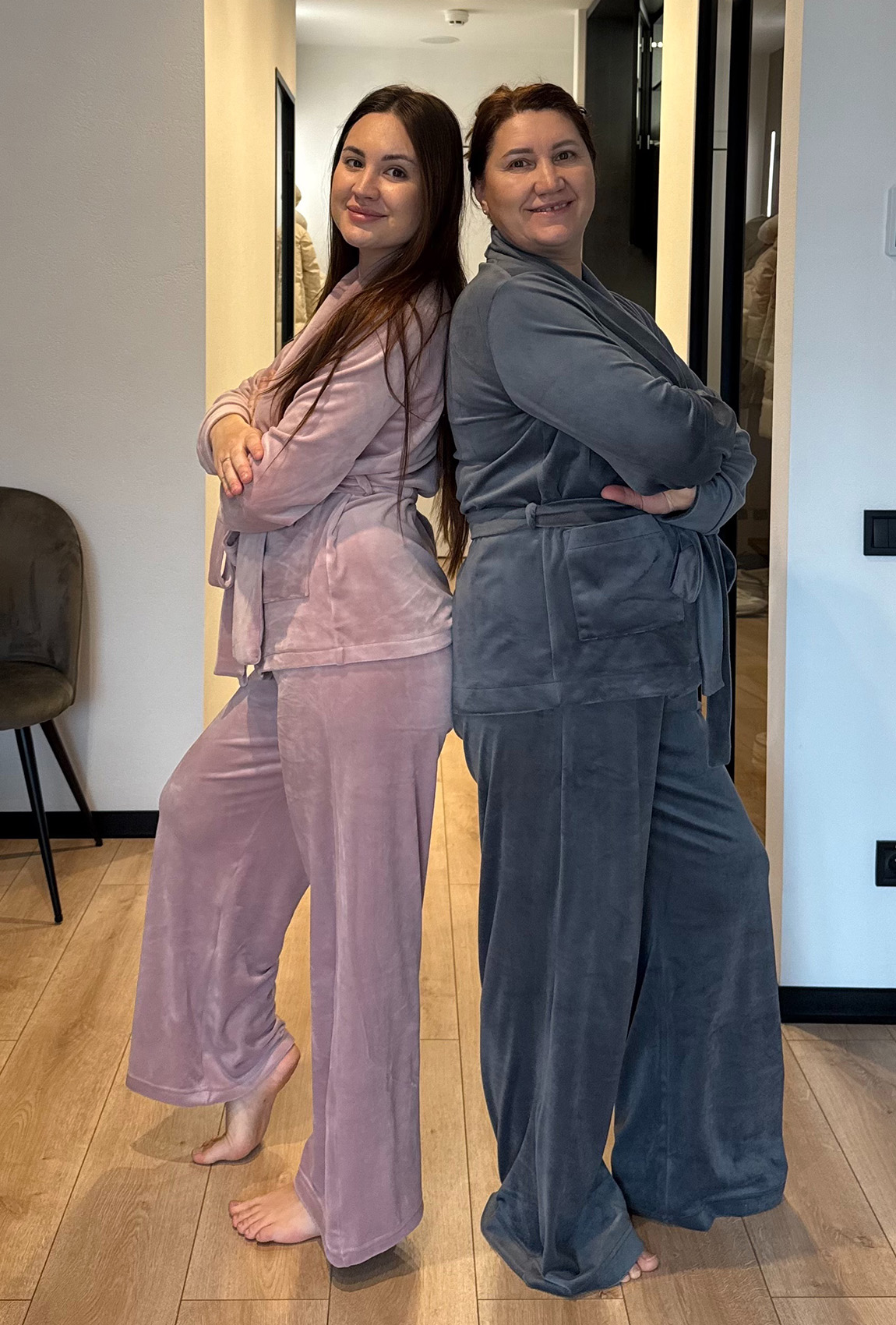 Пудровий костюм шаль велюр —  333336. Maritel