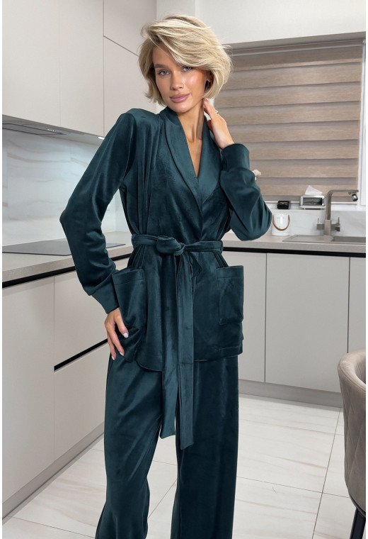 Изумрудный костюм шаль велюр — 606138. Maritel. Изображенние 2 Изумрудный костюм шаль велюр — 606138. Maritel. Изображенние 2