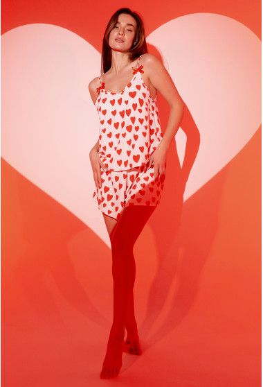 Белая пижама в красное сердце. Maritel. Изображенние 7