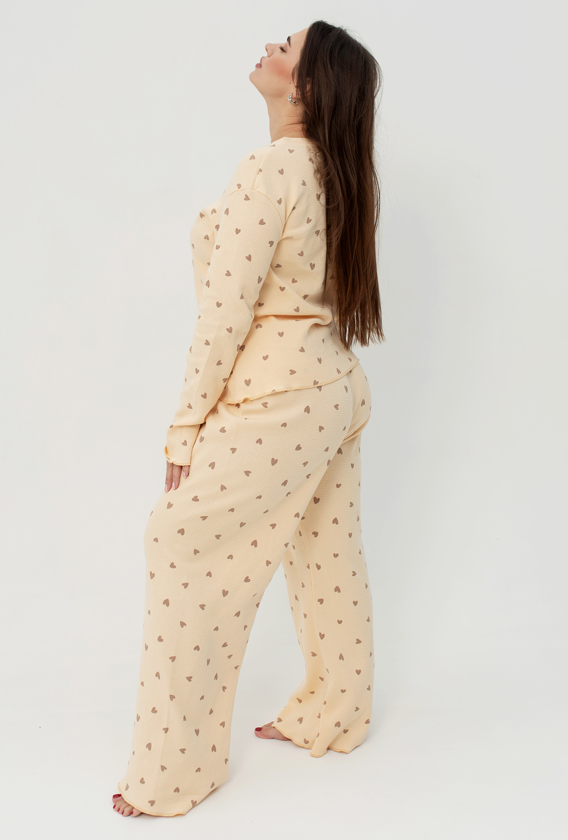 Кремова піжама ажур в серце —  799089. Maritel. Зображення 1