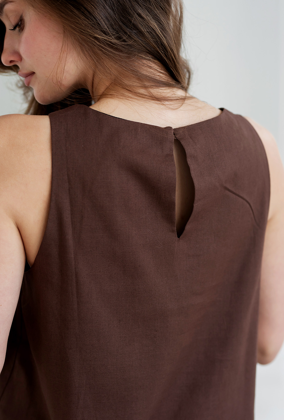 Шоколадний сарафан льон — 971483. Maritel. Зображення 4 Шоколадний сарафан льон — 971483. Maritel. Зображення 4