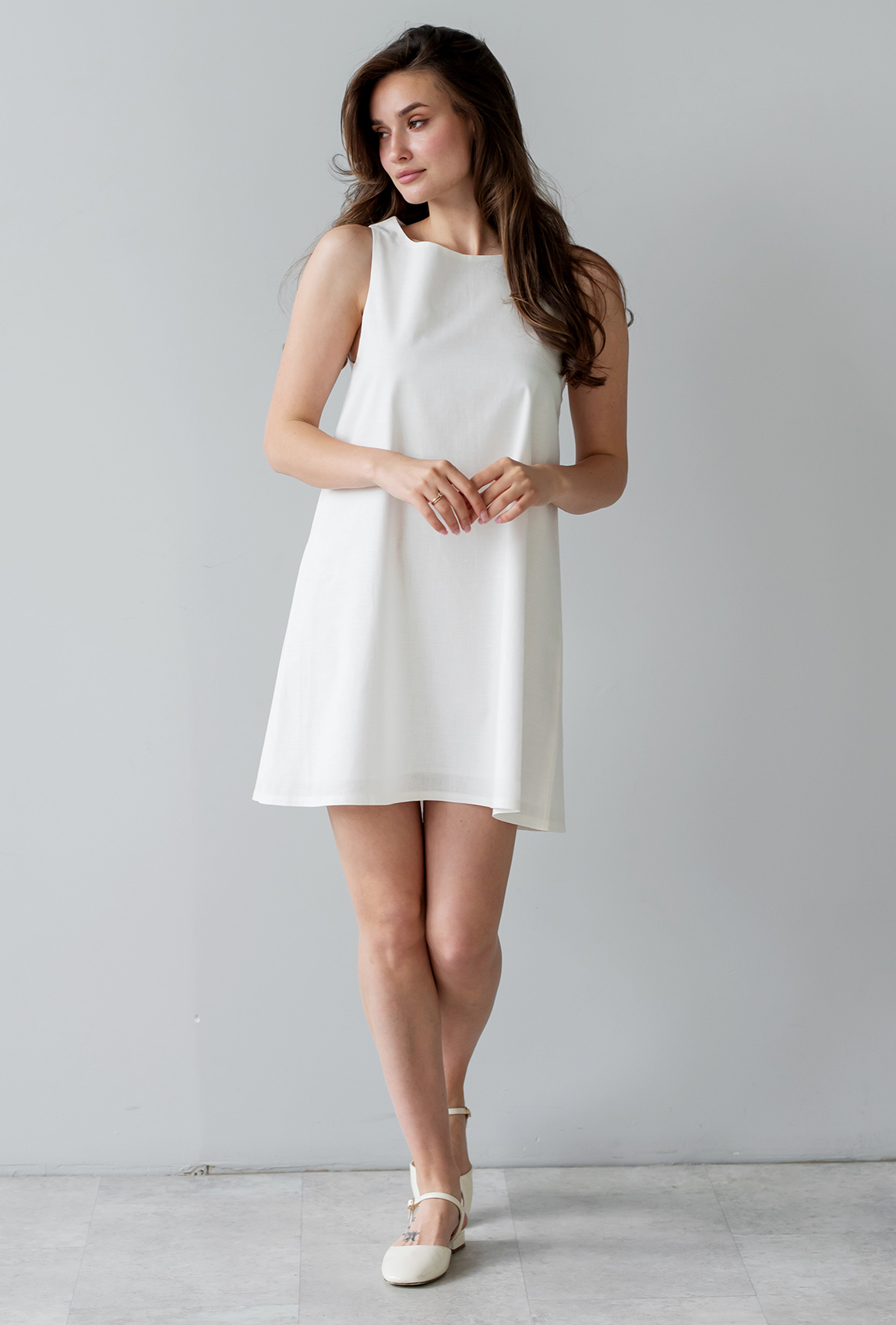 Молочний сарафан льон —  269033. Maritel