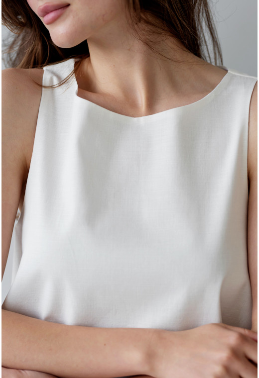 Молочный сарафан лен. Maritel. Изображенние 4 Молочный сарафан лен. Maritel. Изображенние 4