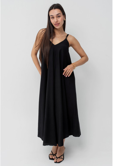 Черний сарафан лен. Maritel. Изображенние 12