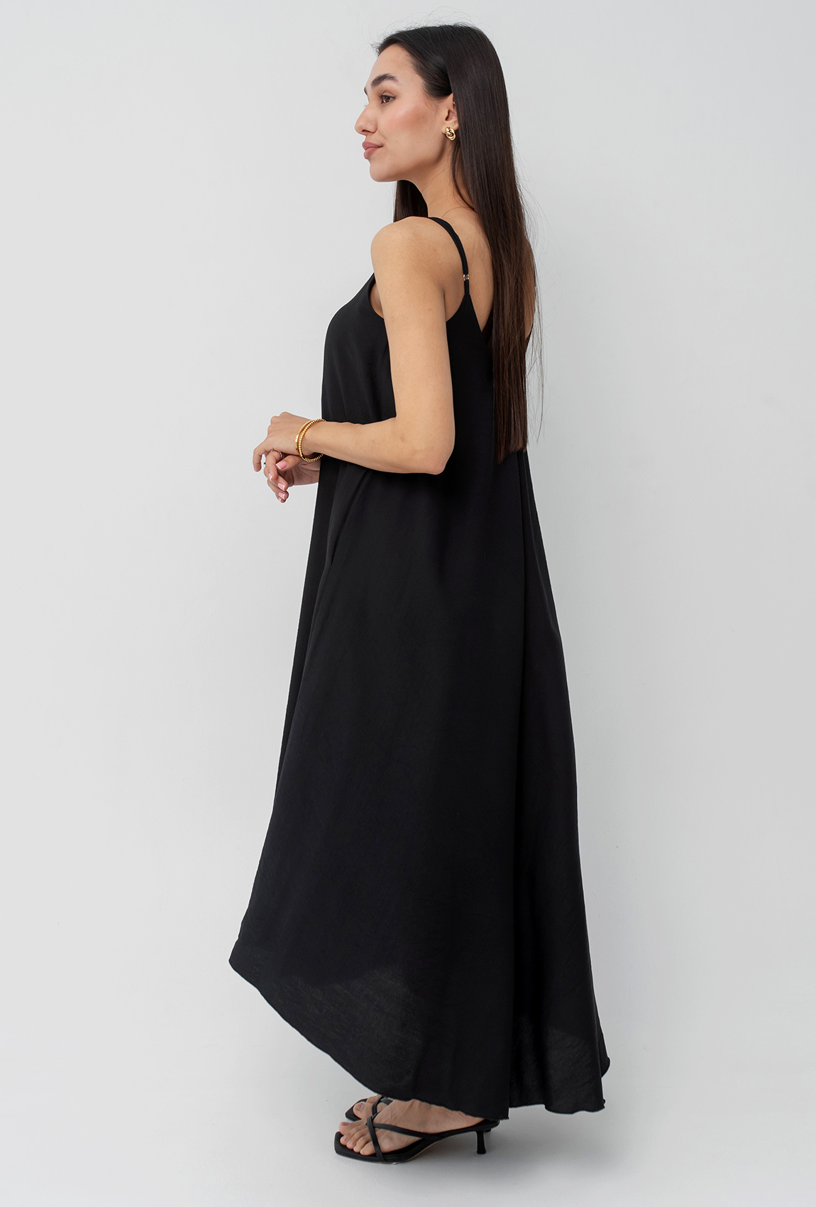 Чорний сарафан льон —  398682. Maritel. Зображення 1