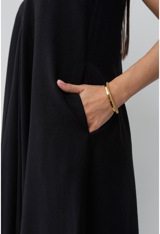 Чорний сарафан льон — 398682. Maritel. Зображення 6 Чорний сарафан льон — 398682. Maritel. Зображення 6