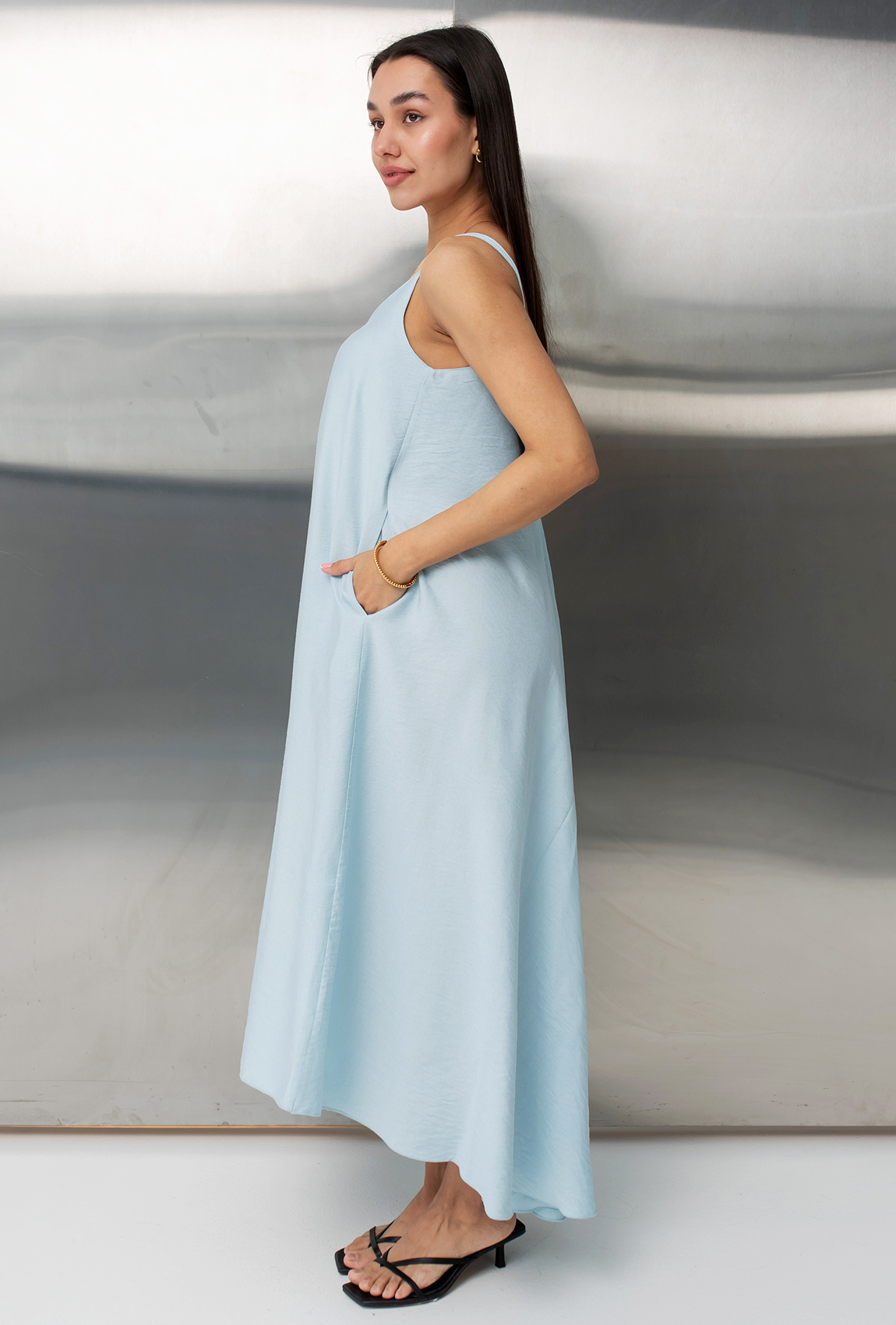 Блакитний сарафан льон —  521326. Maritel. Зображення 1