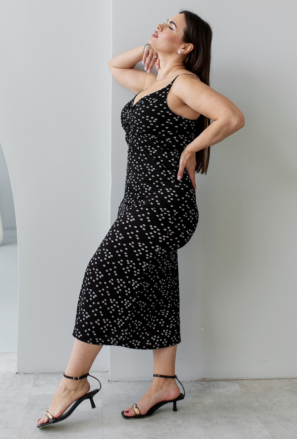 Черный сарафан миди —  661842. Maritel. Изображенние 1