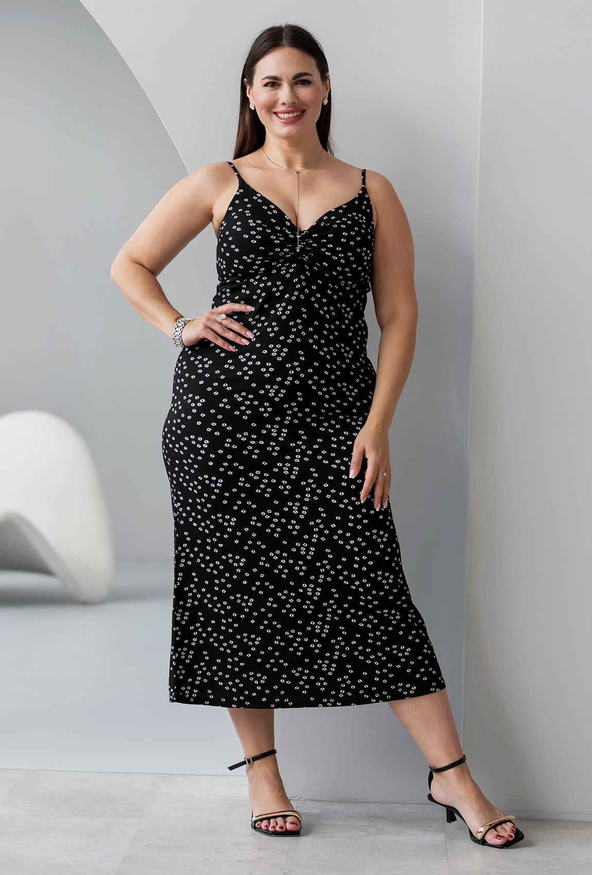 Черный сарафан миди —  661842. Maritel. Изображенние 6